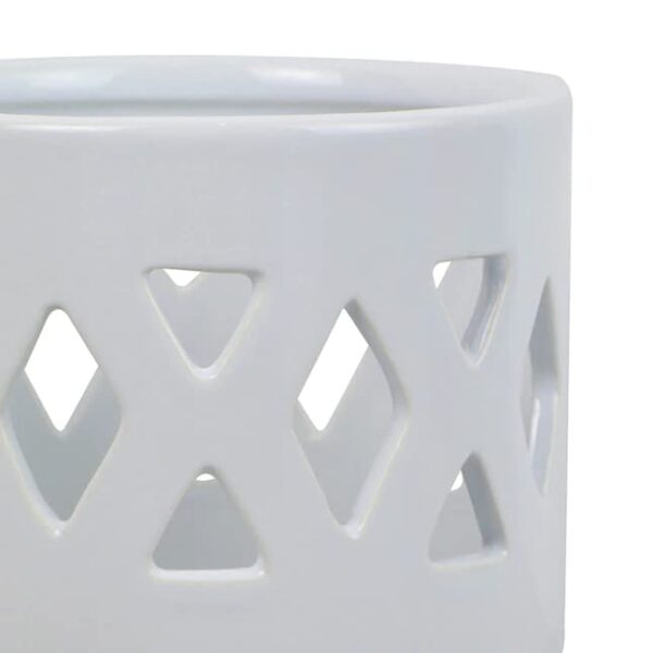 Votaniki 6" White Ceramic Planter w/ Drainage Holes Orchid Pot w/ Sunlight Holes