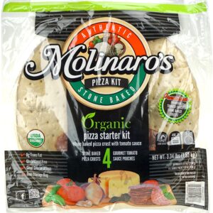 Molinaro's Stone Baked Organic Pizza Starter Kit, 4 Count (53 Ounce)